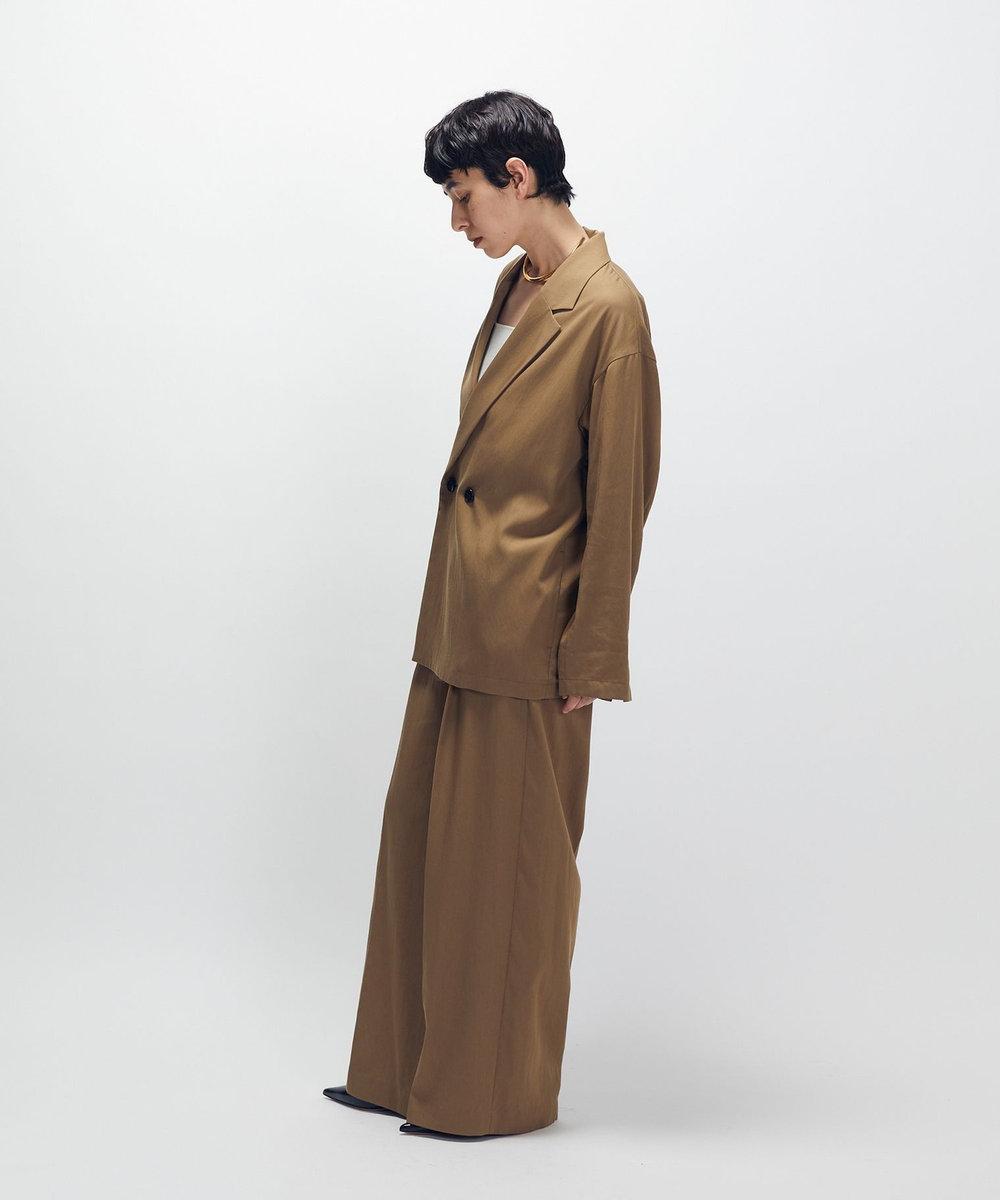 1er Arrondissement テンセルワイドパンツ カーキ
