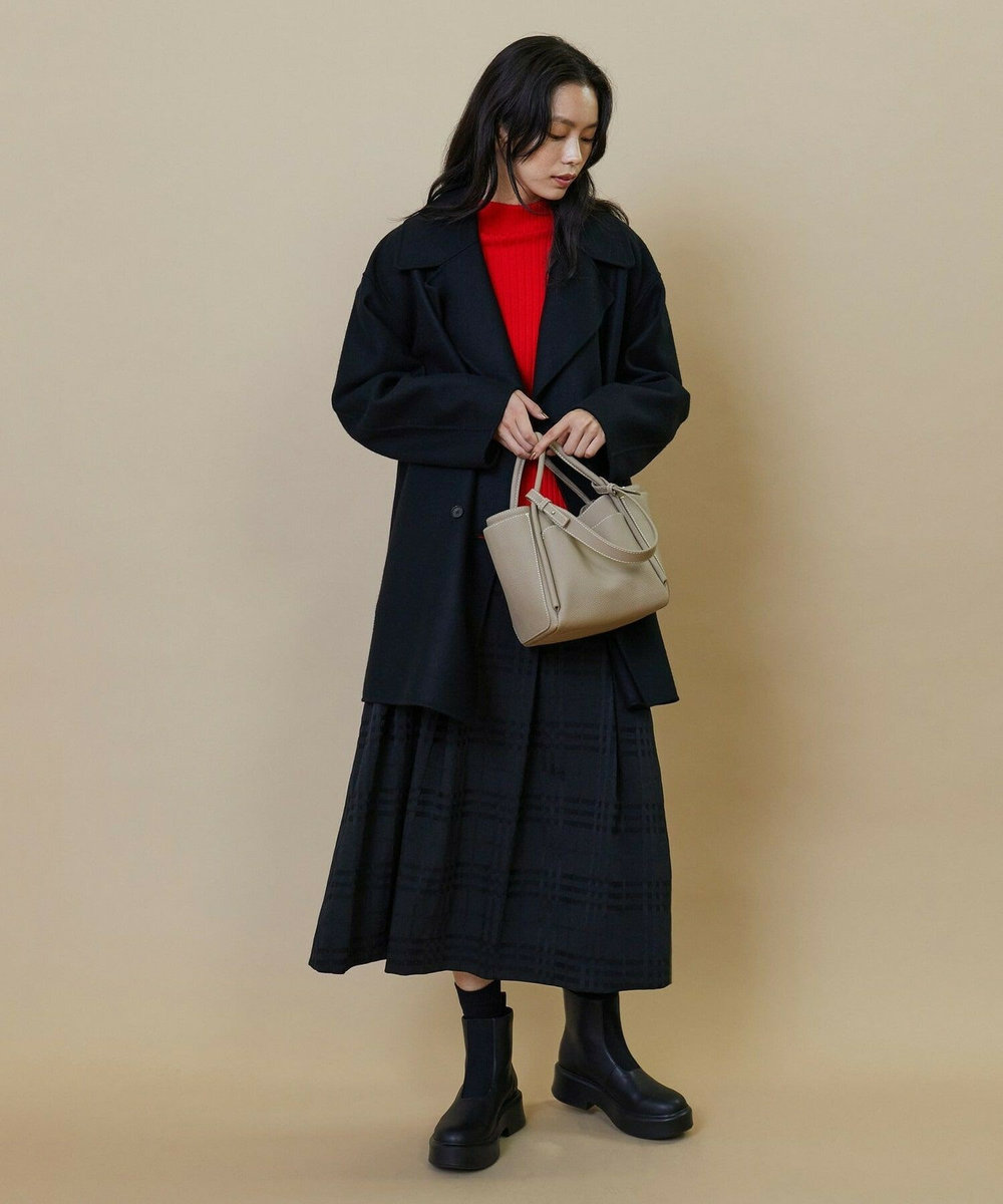 L'EQUIPE 2WAY シュリンクハンドバッグ グレイッシュベージュ