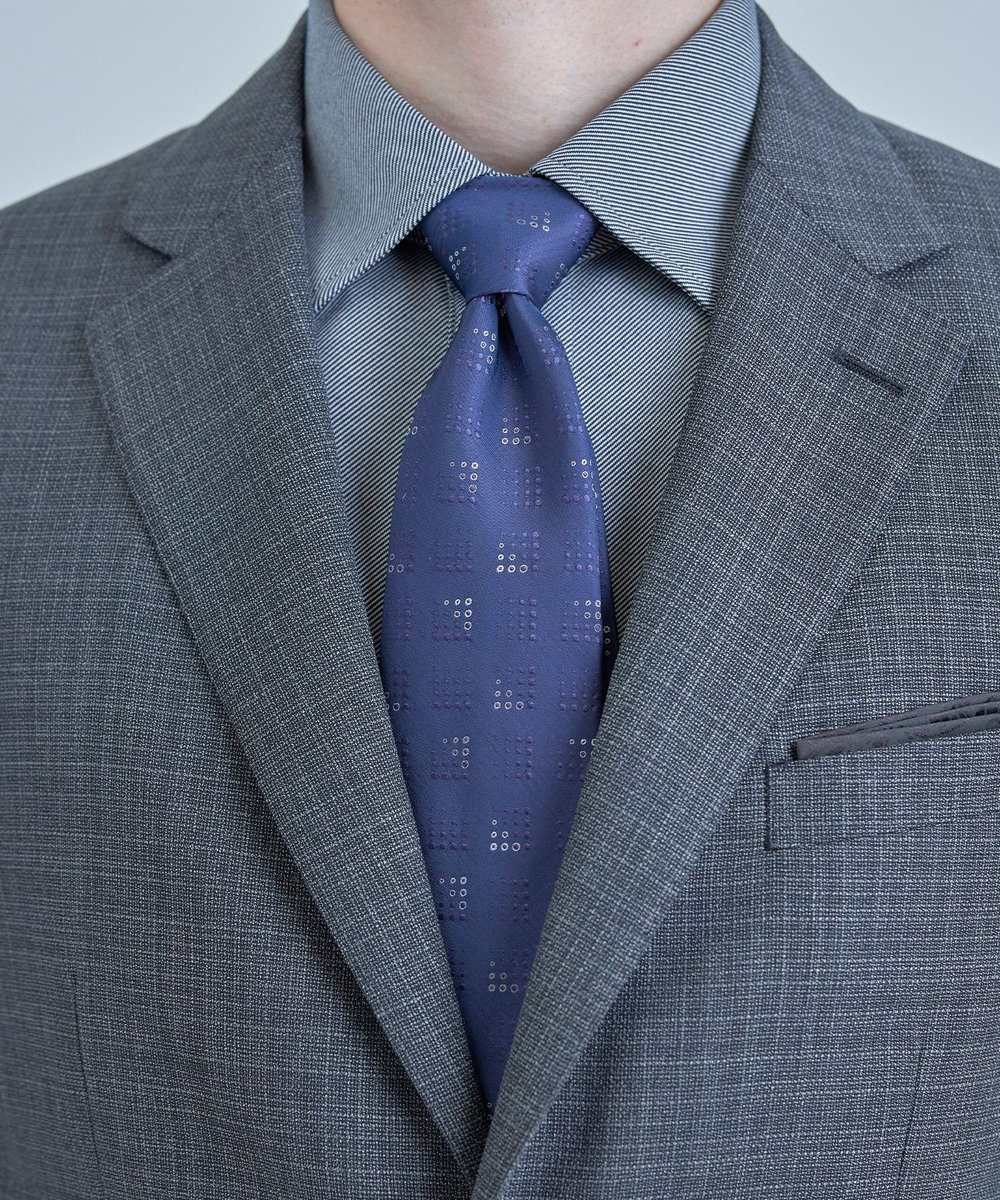 MEN'S BIGI 【TIE YOUR TIE /タイユアタイ】ヴィンテージ小紋柄ネクタイ パープル