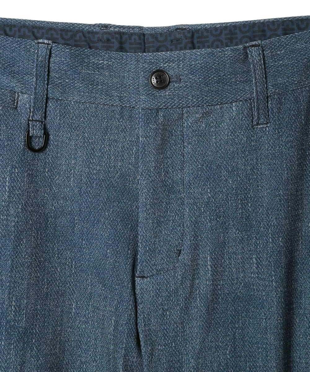 MEN'S BIGI 【COLE HAAN/コール ハーン】別注 トリコットメッシュデニムプリント ストレッチパンツ＜吸水速乾/EASY CARE＞ ブルー