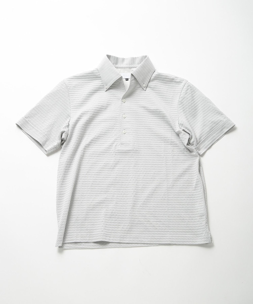 MEN'S BIGI 【ACTIVE TAILOR】COOL MAXサッカー織りポロシャツ グレー