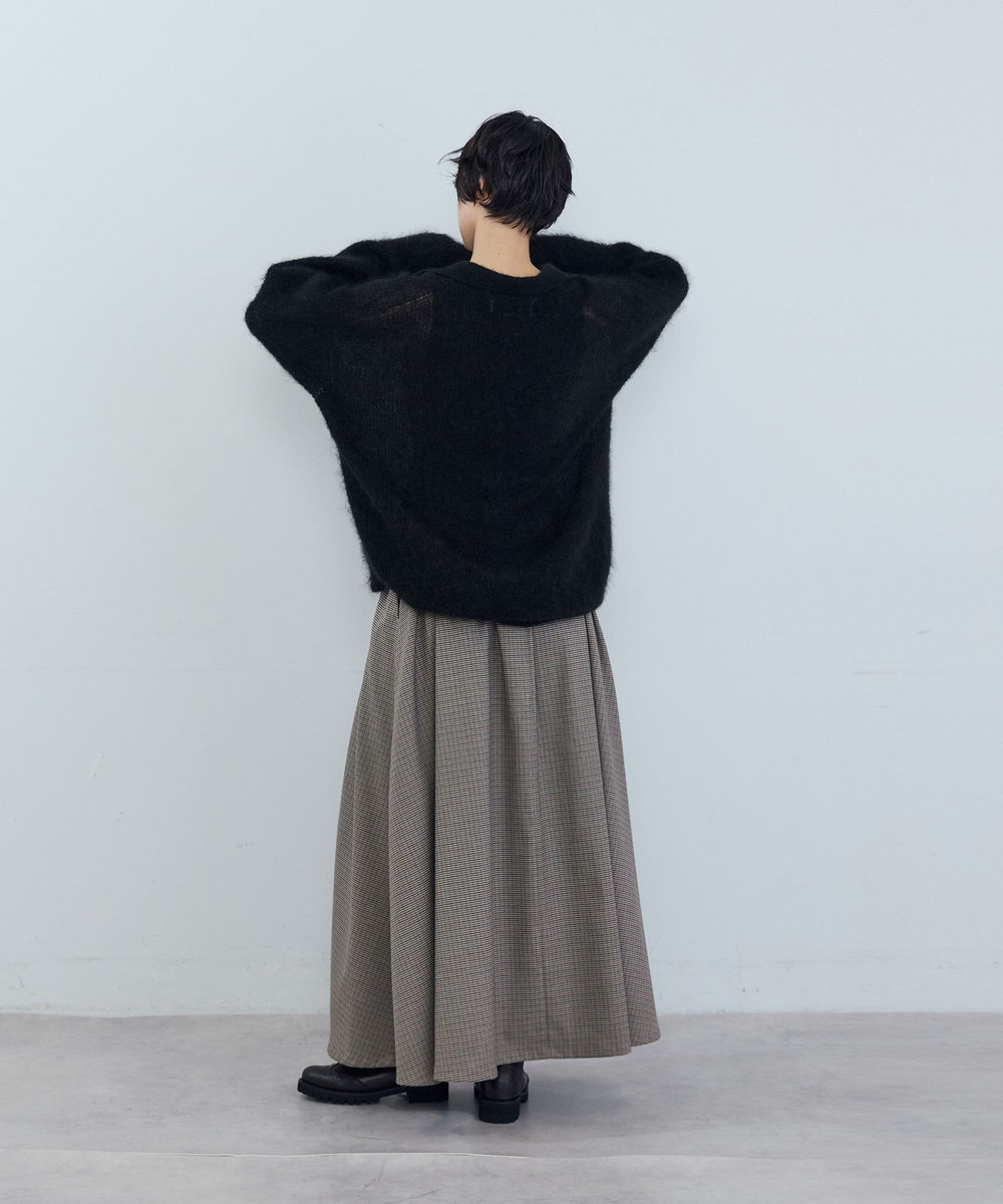 ADIEU TRISTESSE 《石上美津江さんコラボ》キッドモヘア片畦ポロニット ブラウン
