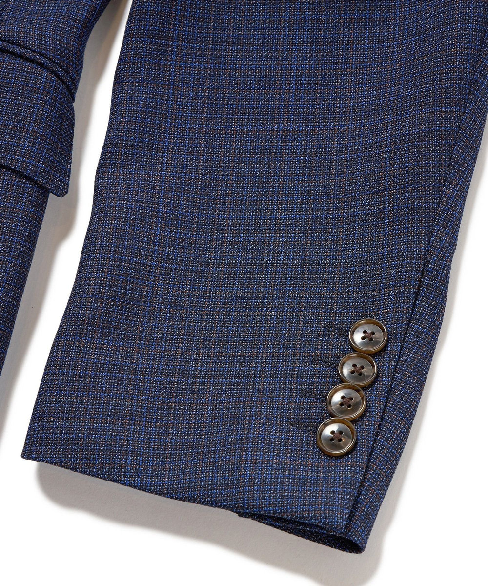MEN'S BIGI 【ACTIVE TAILOR】ミックスヤーン/ホップサックジャケット＜セットアップ・スリーピース対応＞ ネイビー