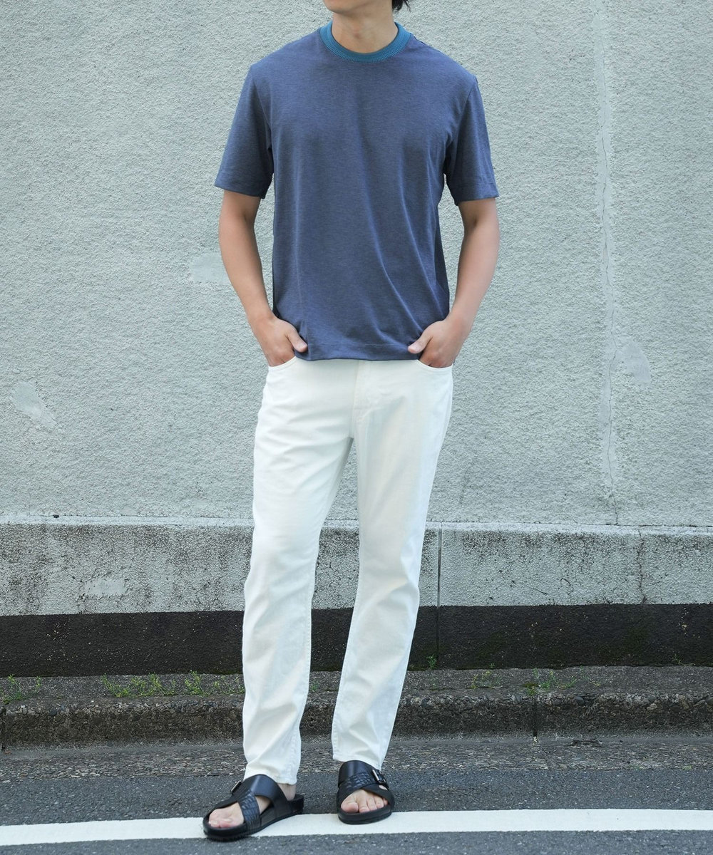 MEN'S BIGI 【WEB限定】ドットメッシュジャージTシャツ＜吸水速乾/通気性＞ ブルー