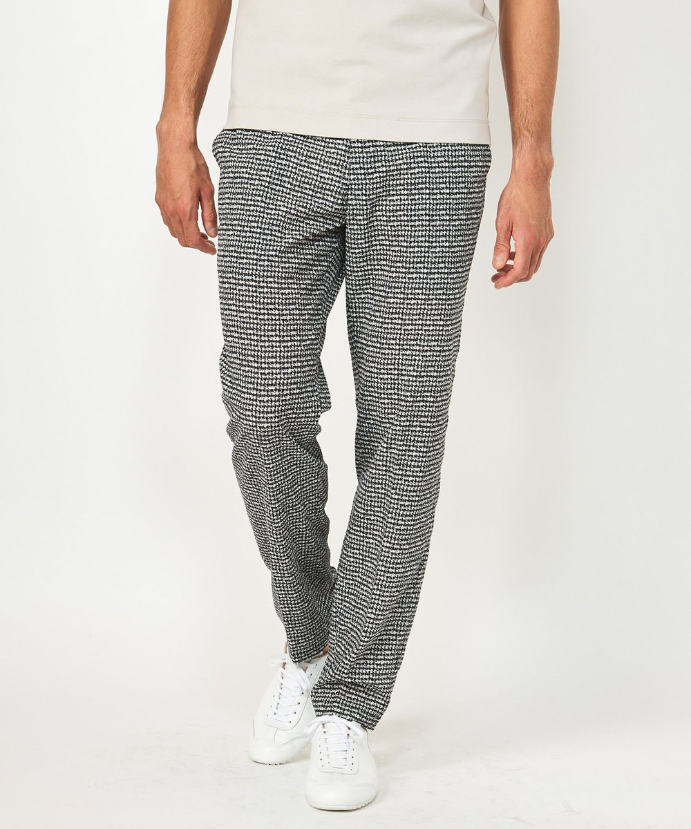 MEN'S BIGI 【ACTIVE TAILOR】3Dサッカープリントイージーパンツ<セットアップ対応> ブラック