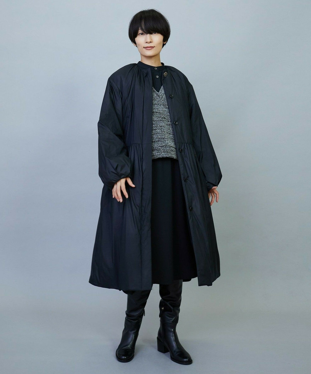 MOGA favi mercarto×MOGA　ミドルギャザーコート ブラック
