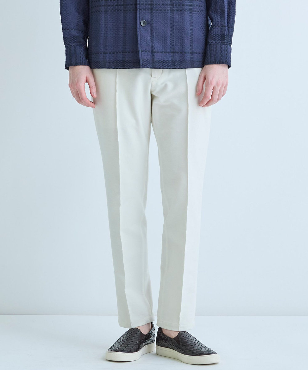 MEN'S BIGI デニムジャージ テーパードパンツ＜ストレッチ＞ ホワイト