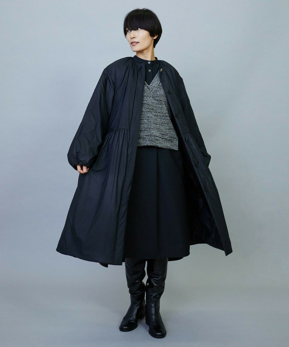 MOGA favi mercarto×MOGA　ミドルギャザーコート ブラック