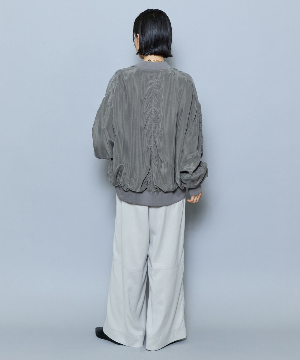 MOGA ライトスエードワイドパンツ グレイッシュベージュ