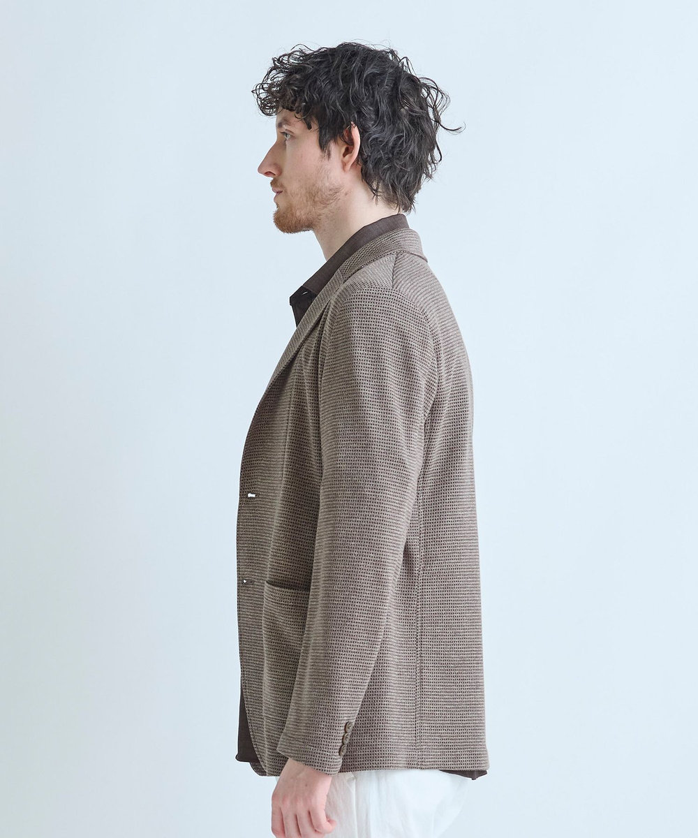 MEN'S BIGI ピンドットダブルラッセル ライトジャケット＜ストレッチ＞＜速乾性＞ ベージュ