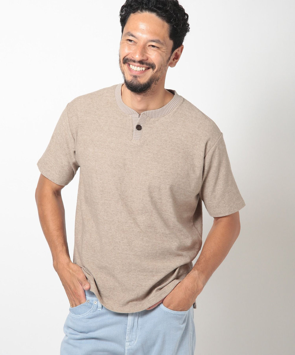 MEN'S BIGI ヴィンテージミニパイルスキッパーカットソー ベージュ