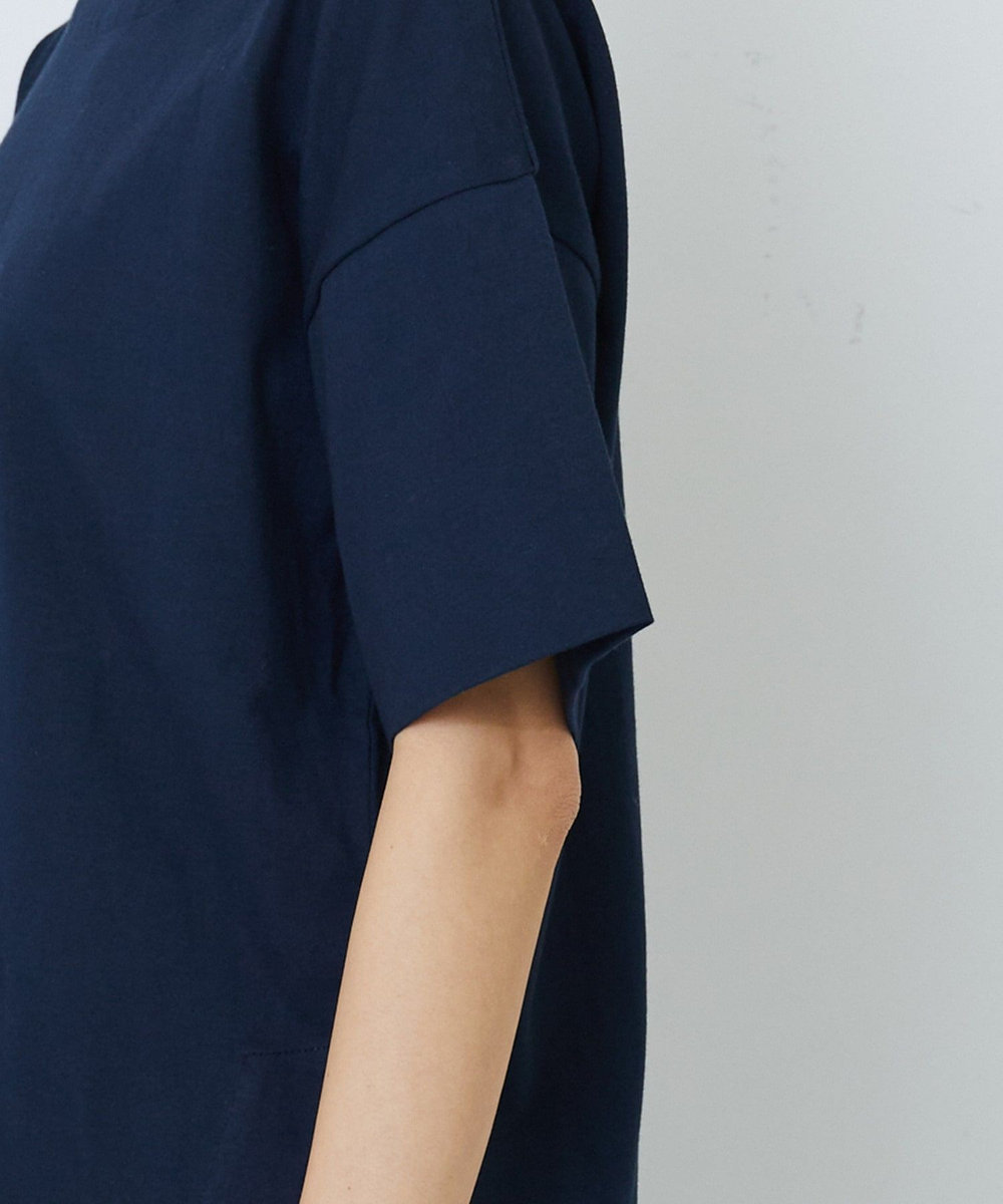 ADIEU TRISTESSE ドロップショルダーTシャツ ネイビー