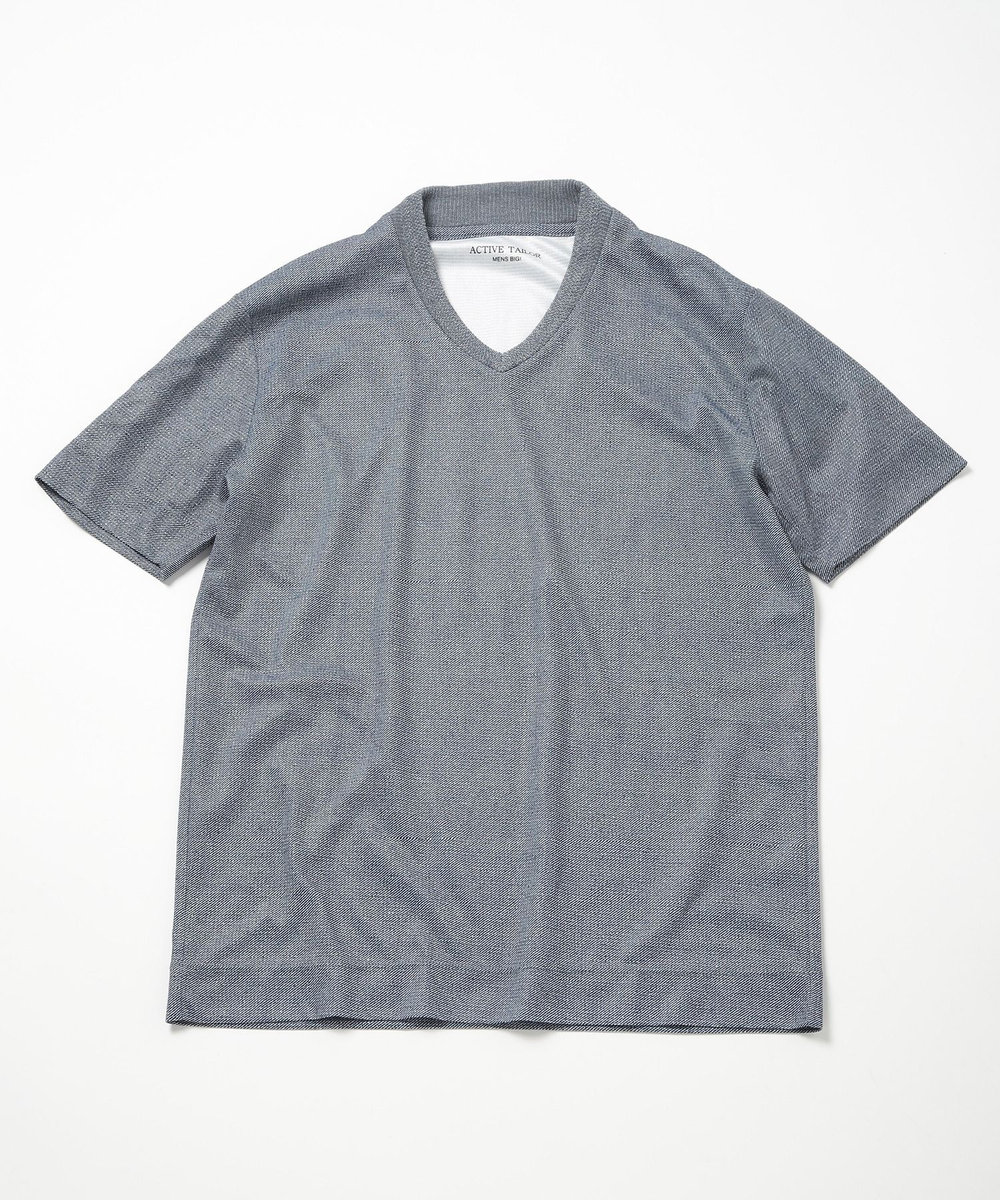 MEN'S BIGI 【ACTIVE TAILOR】COOLMAXツイルプリントジャージカットソー ブルー系その他