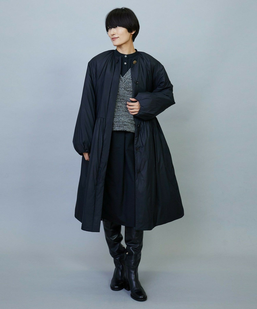 MOGA favi mercarto×MOGA　ミドルギャザーコート ブラック