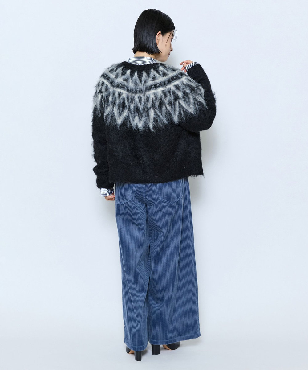 feerique feerique ワイドコールイージーパンツ ブルー