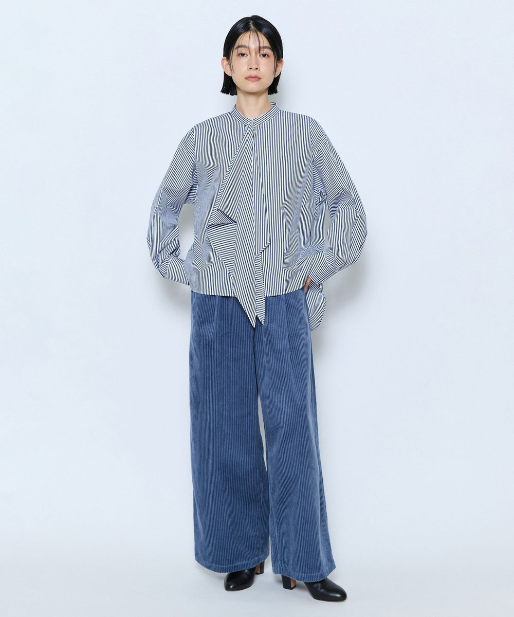 feerique feerique ワイドコールイージーパンツ ブルー