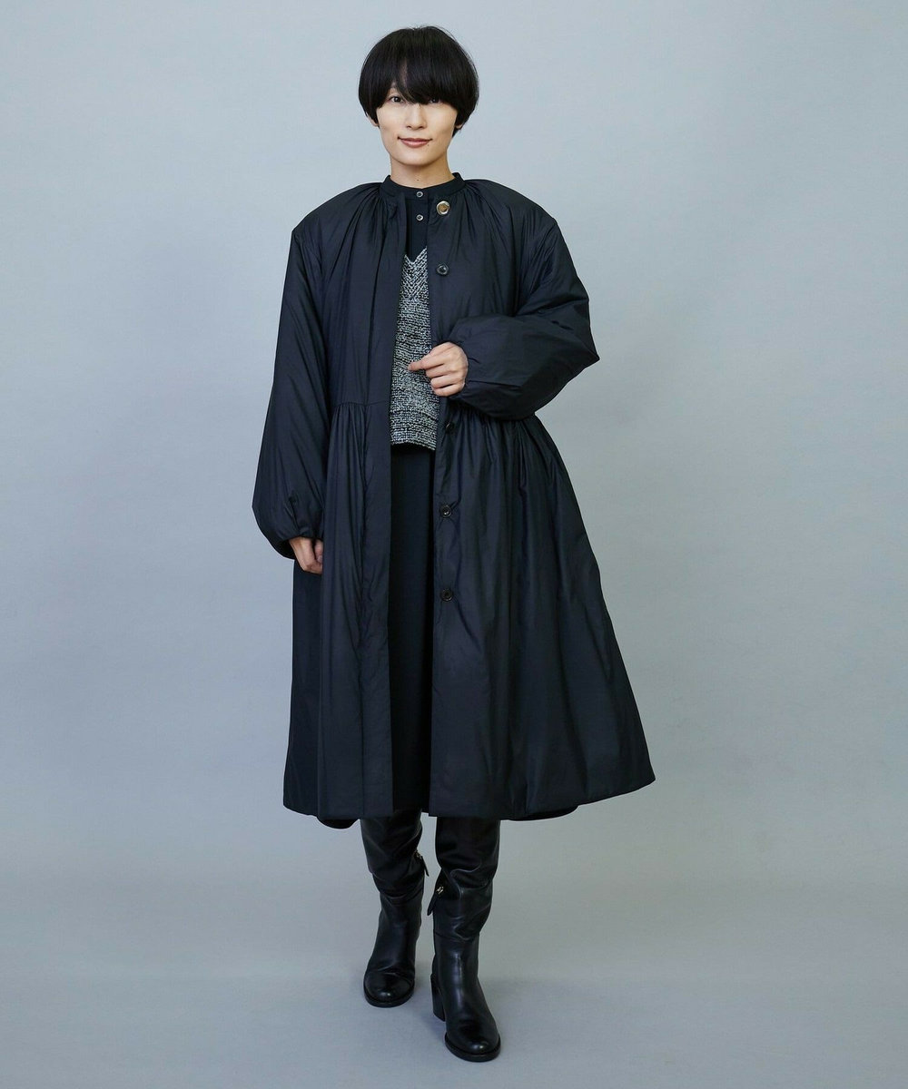 MOGA favi mercarto×MOGA　ミドルギャザーコート ブラック