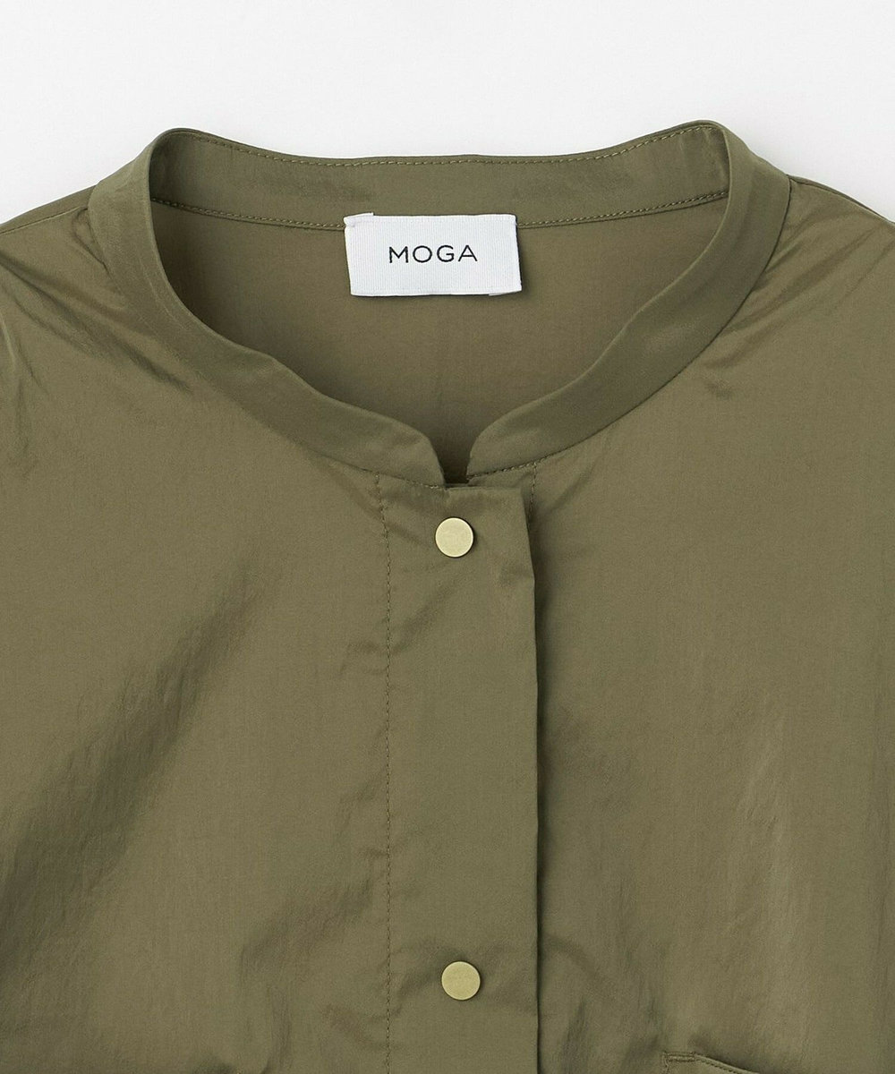 MOGA ストレッチタフタギャザーブルゾン カーキ