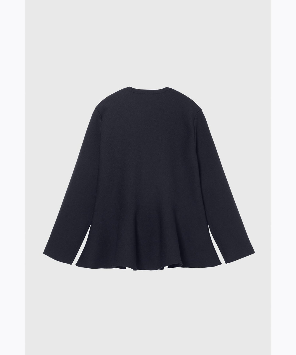 DÉPAREILLÉ POLYESTER JERSEY FLARE TOPS / ポリエステルジャージーフレアトップス ネイビー