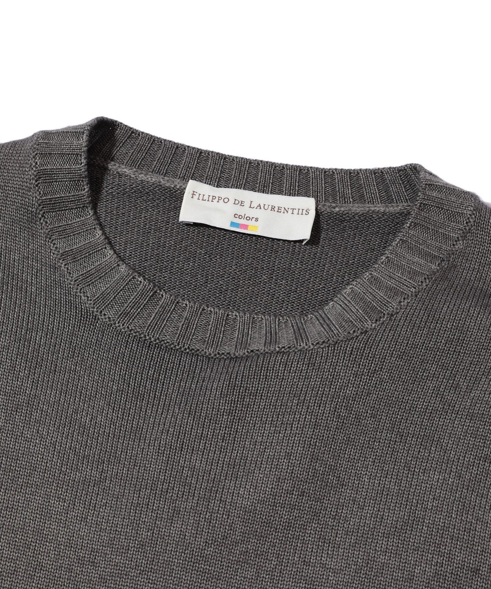 MEN'S BIGI 【FILIPPO DE LAURENTIIS】10Gクルーネックニット グレー