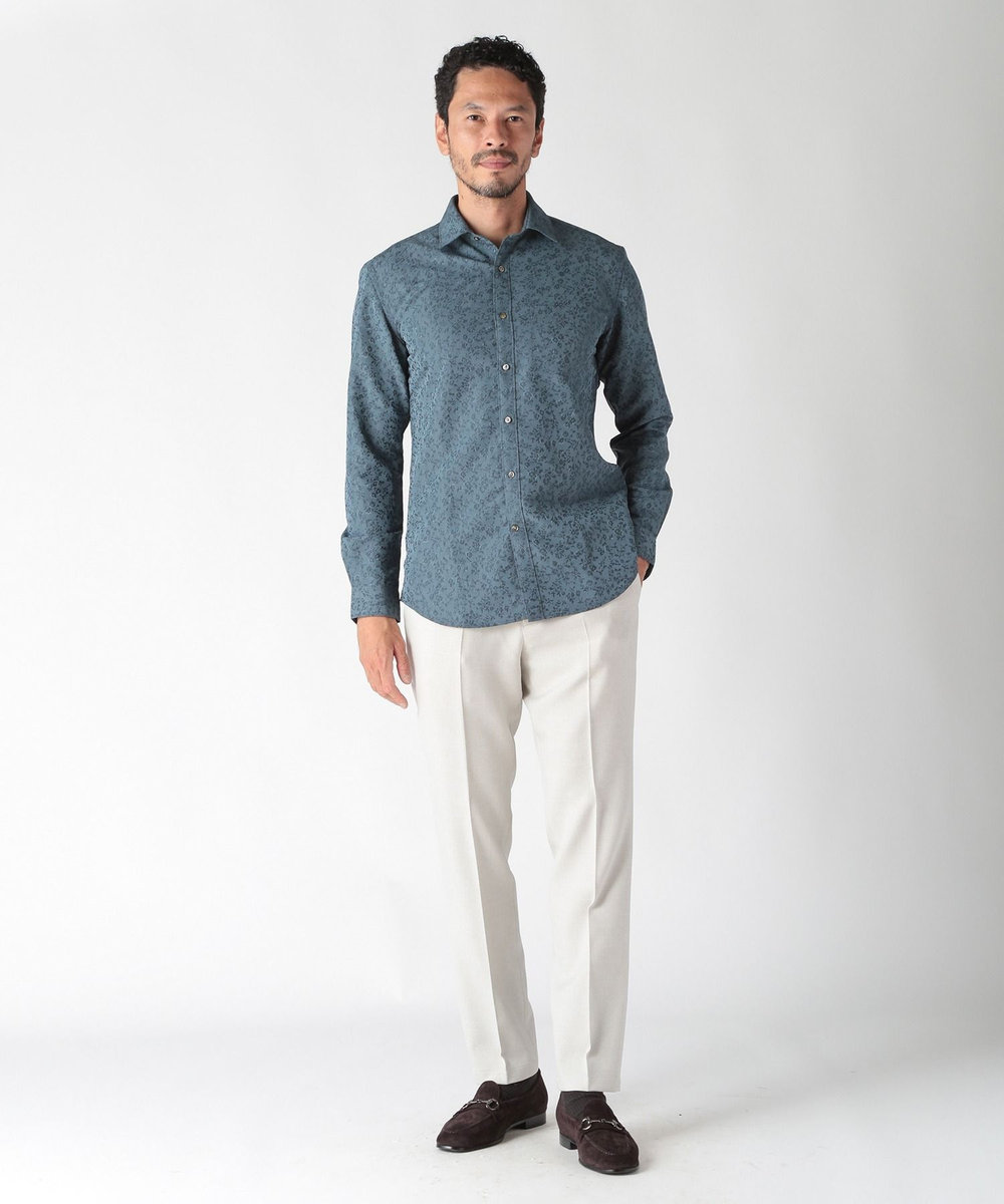 MEN'S BIGI ウール調メランジシャークパンツ グレー