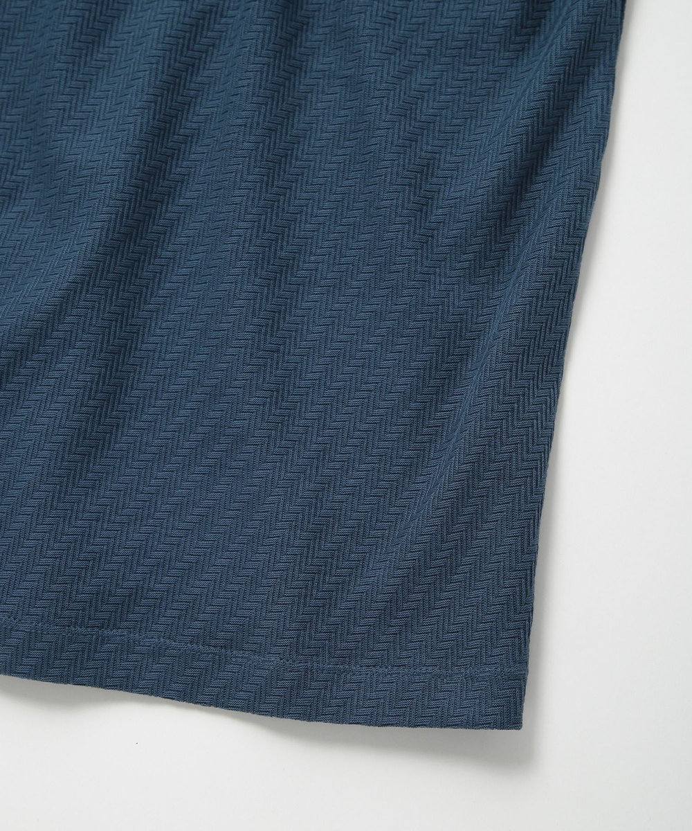 MEN'S BIGI リンクスジャカードシルケットカットソー ブルー