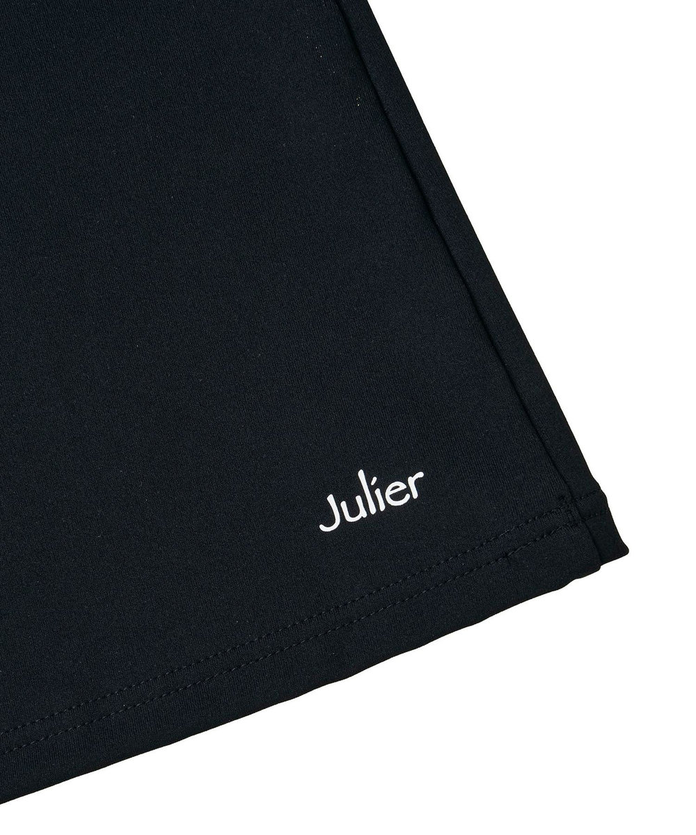 Julier YOGA FITアシメミドルトップス/パット付き・UVカット・吸汗速乾・ホットヨガ対応・水着・水陸両用 ブラック