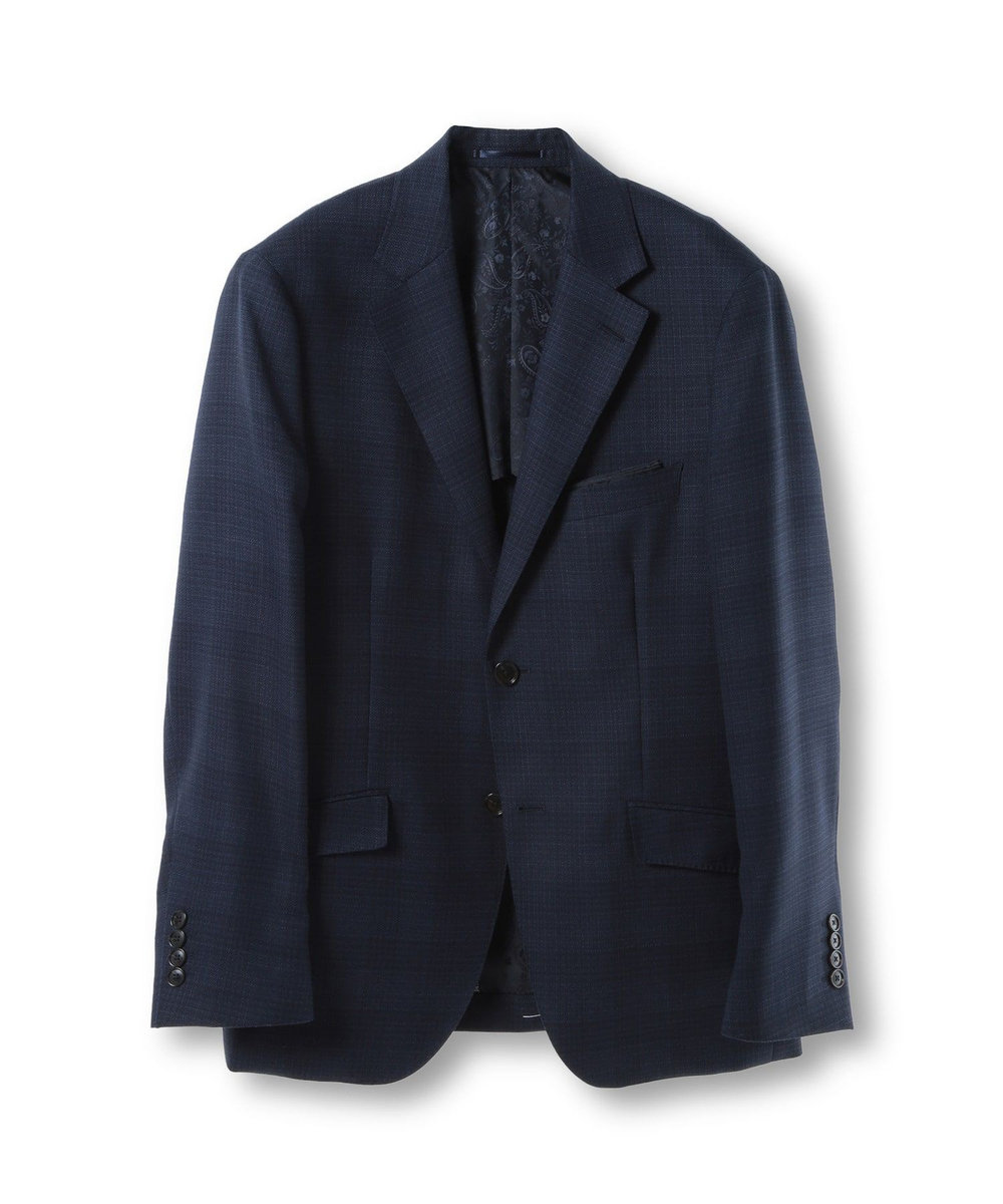 MEN'S BIGI ミックスヤーンブッチャーチェックジャケット ネイビー