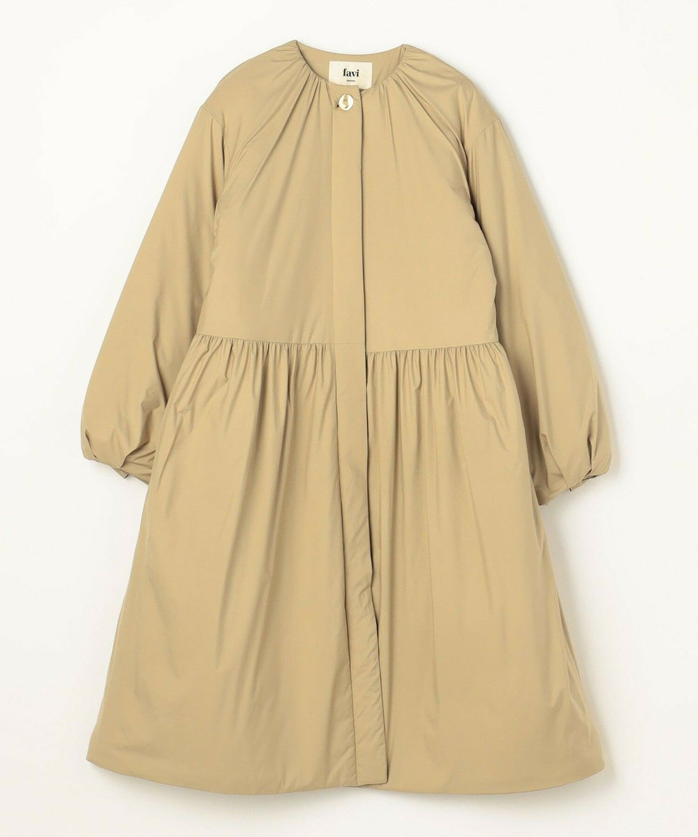 MOGA favi mercarto×MOGA　ミドルギャザーコート グレイッシュベージュ