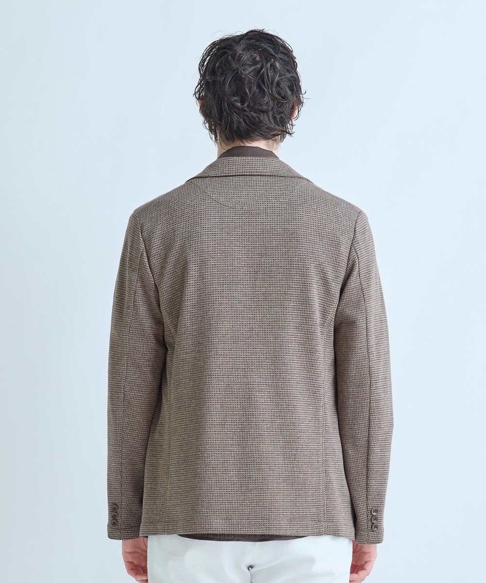 MEN'S BIGI ピンドットダブルラッセル ライトジャケット＜ストレッチ＞＜速乾性＞ ベージュ