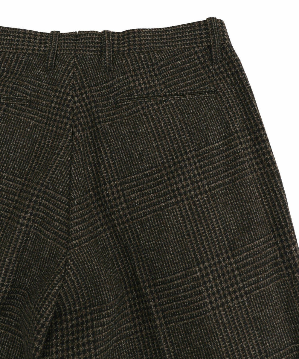 MEN'S BIGI ウールグレンチェック ワイドパンツ ブラウン