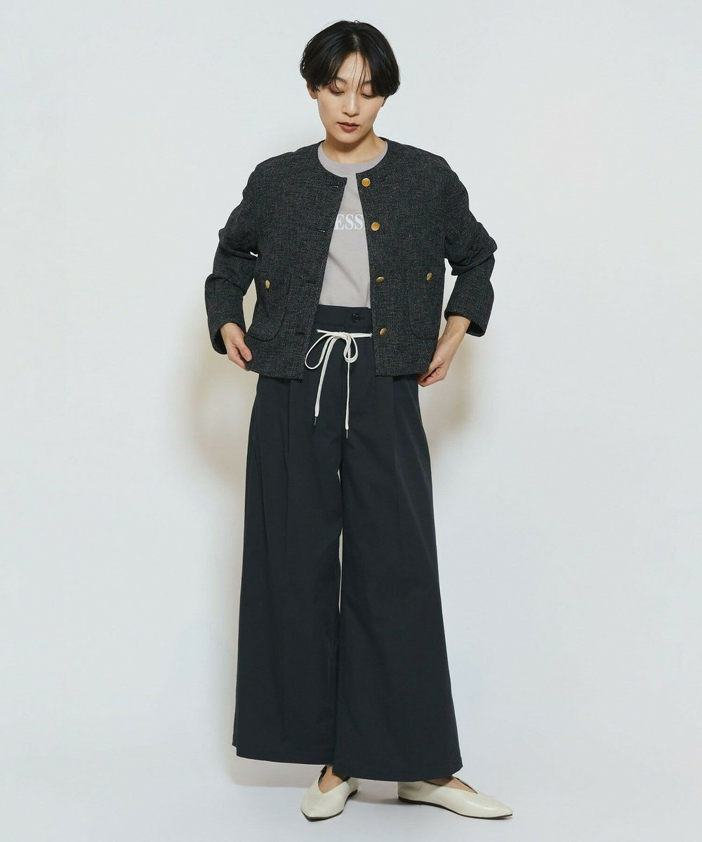 feerique feerique ポリエステルツイルワイドチノパンツ［セットアップ可能］ チャコールグレー