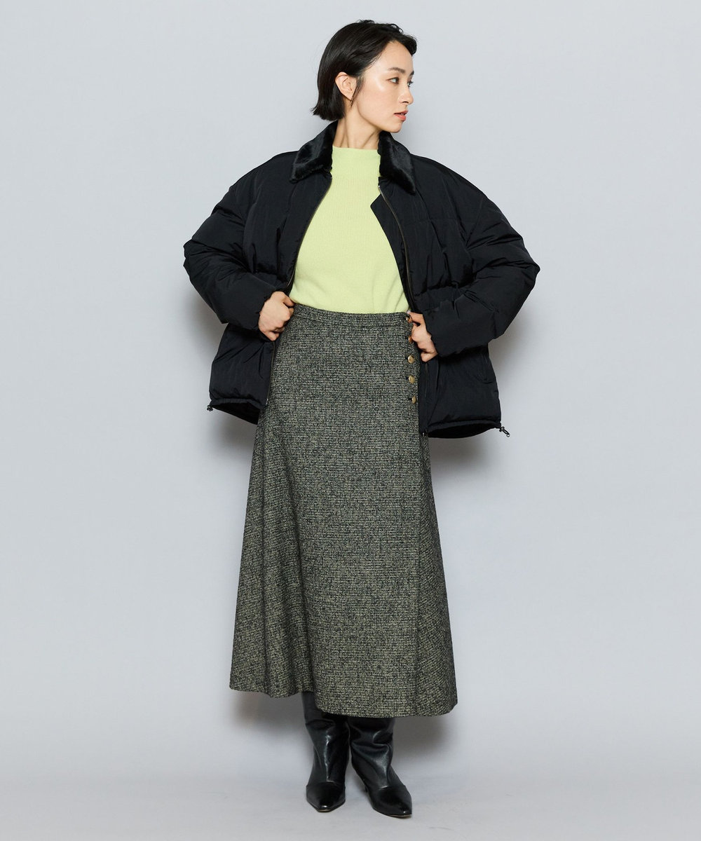 L'EQUIPE カシミヤ混ボトルネックセーター ライム