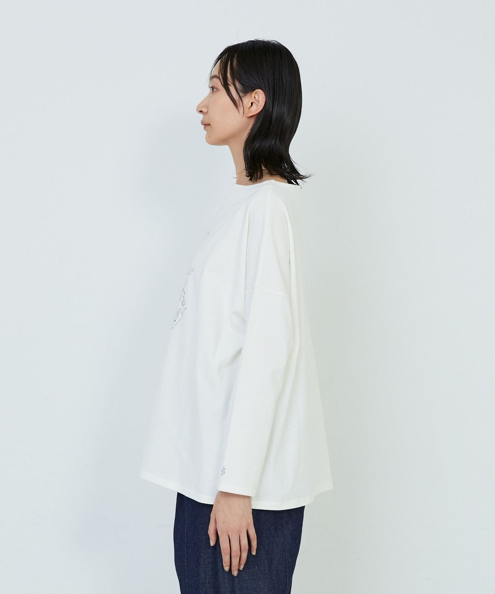 ADIEU TRISTESSE 【杉本さなえさんコラボ】星座プリントロングスリーブＴシャツ オフホワイト