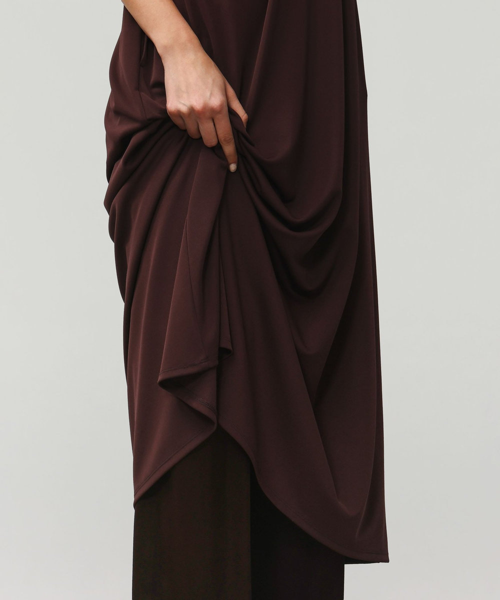 DÉPAREILLÉ TRIACETATE JERSEY DRESS / トリアセテートジャージードレス ボルドー