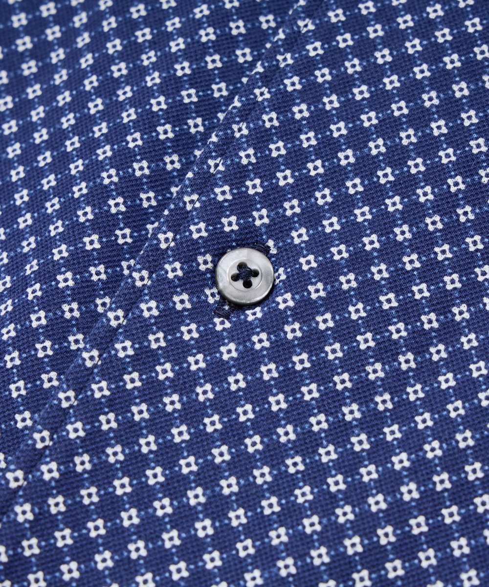 MEN'S BIGI 【ACTIVE TAILOR】プリントジャージドレスシャツ ネイビー