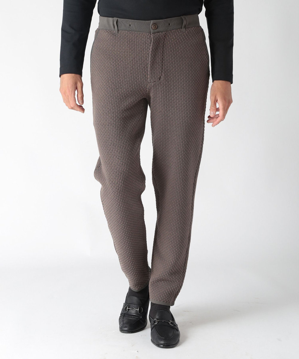 MEN'S BIGI 【ACTIVE TAILOR】モール混ニットパンツ カーキ