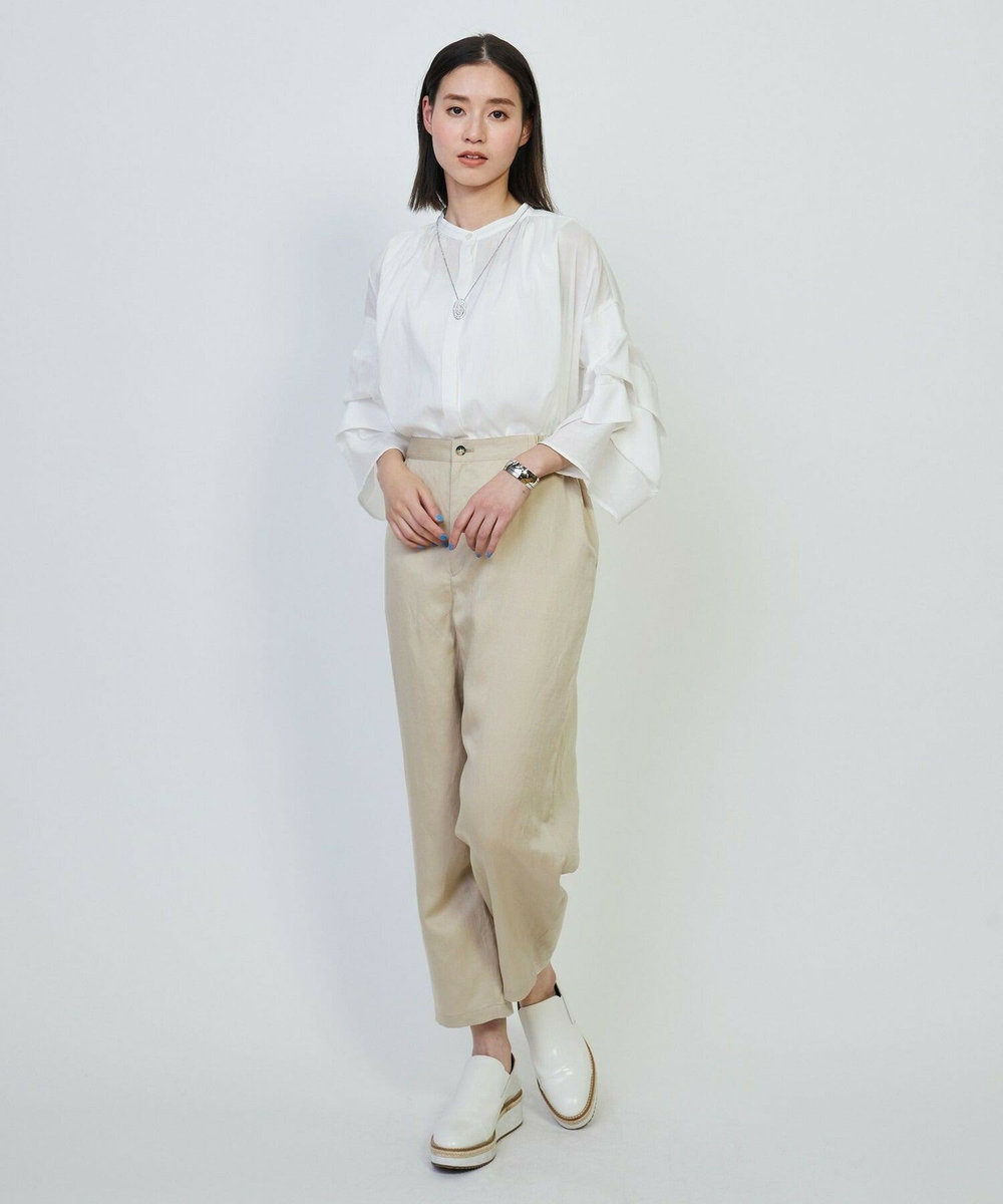 L'EQUIPE GREEN テンセルリネンパンツ ベージュ