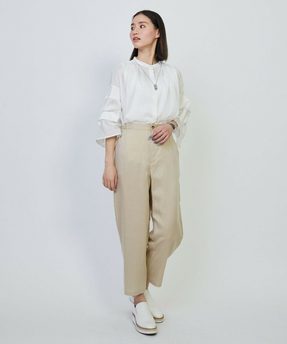 L'EQUIPE GREEN テンセルリネンパンツ ベージュ