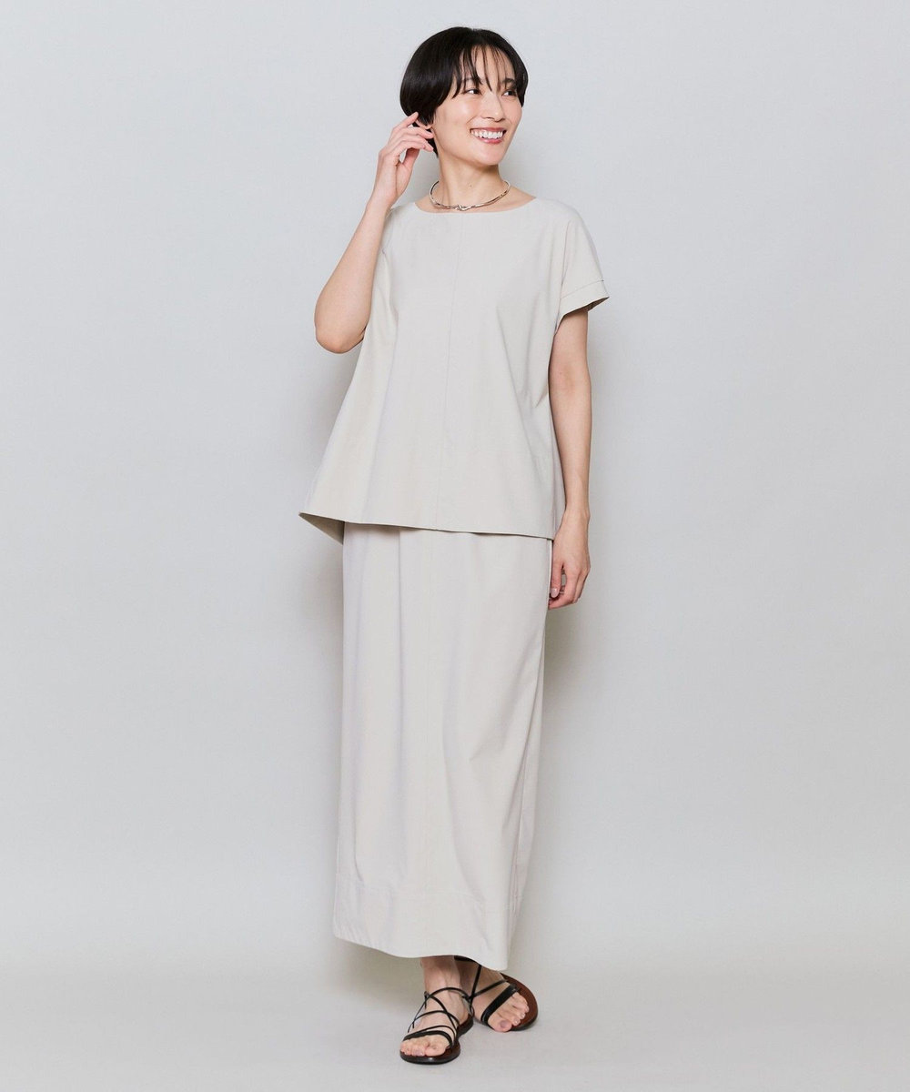 MOGA クールトリコットIラインスカート ライトベージュ