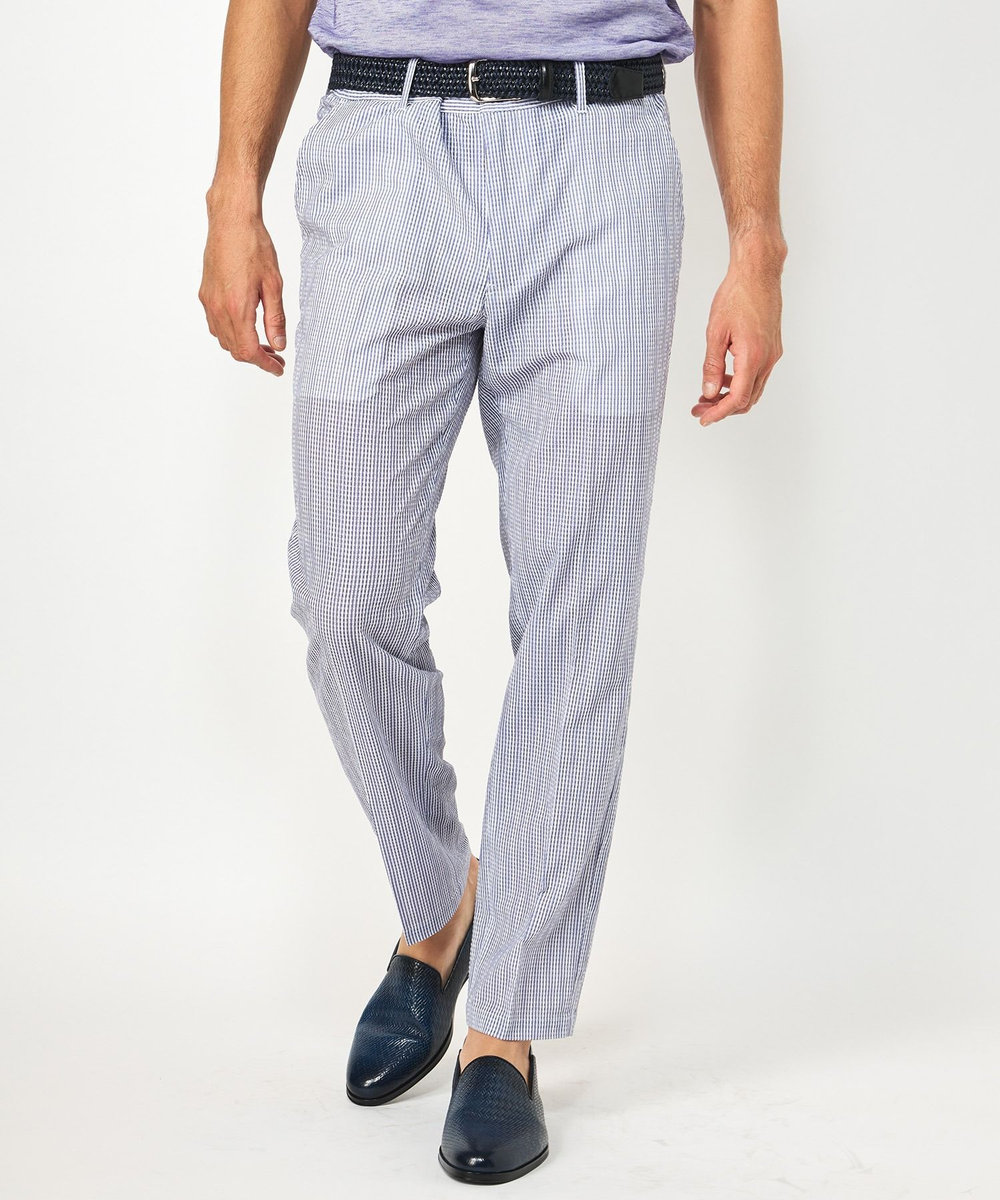 MEN'S BIGI 【ACTIVE TAILOR】3Dサッカープリントイージーパンツ<セットアップ対応> ブルー系その他