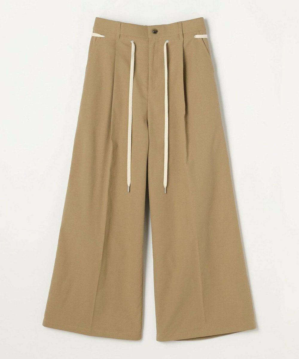 feerique feerique ポリエステルツイルワイドチノパンツ［セットアップ可能］ ベージュ