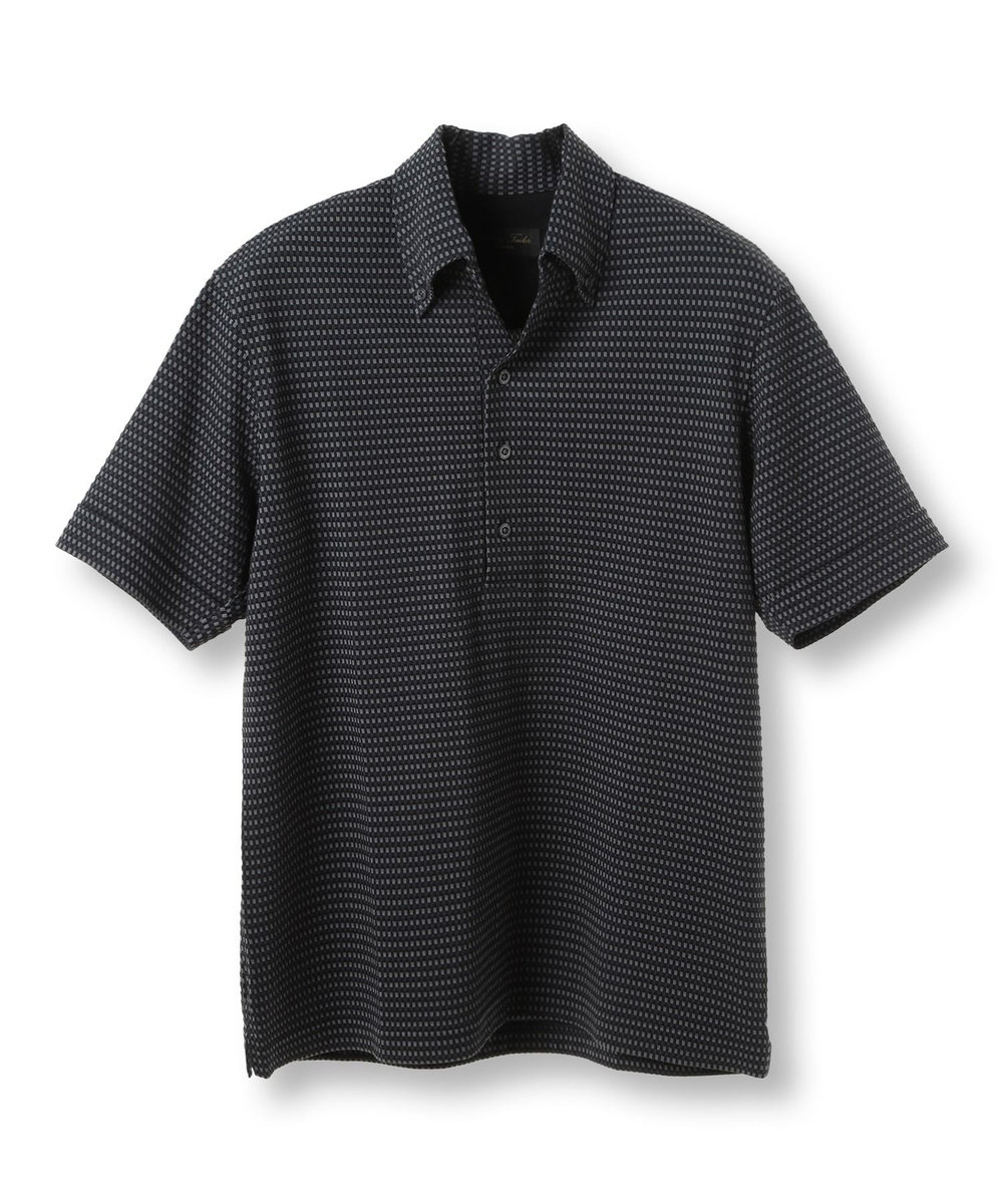 MEN'S BIGI 【ACTIVE TAILOR】サッカー織りポロシャツ<COOL MAX/吸水速乾> チャコールグレー