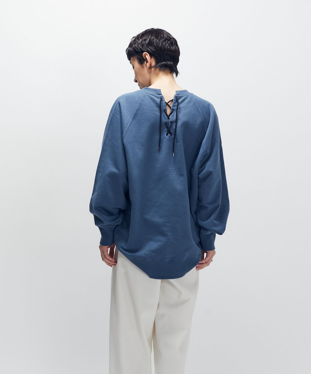 1er Arrondissement 【WEB限定カラーあり】＜SOLto (ソルト)＞レースアップスウェット インディゴブルー
