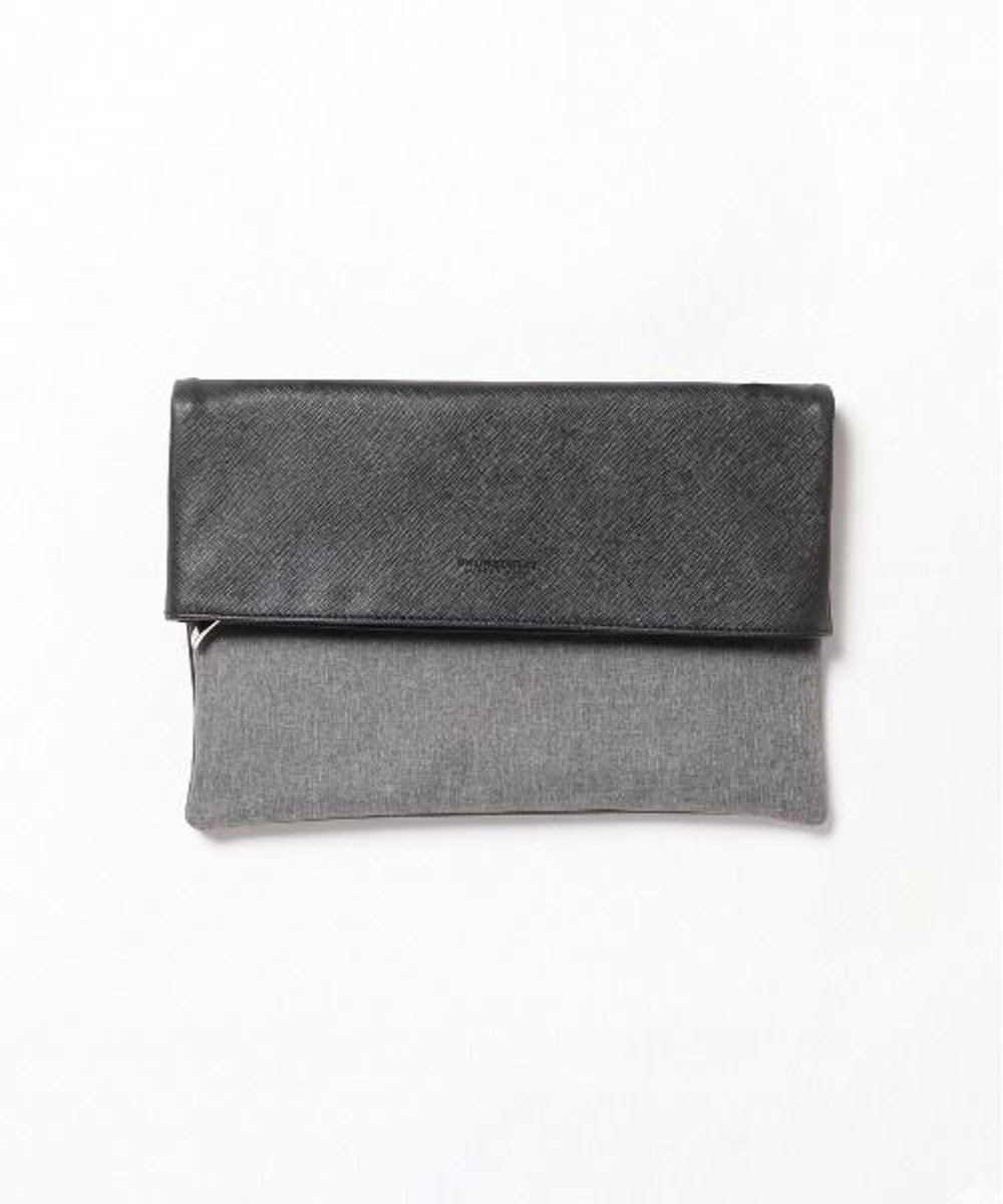 UNION STATION 2WAYシンセティックレザークラッチバッグ グレー系その他