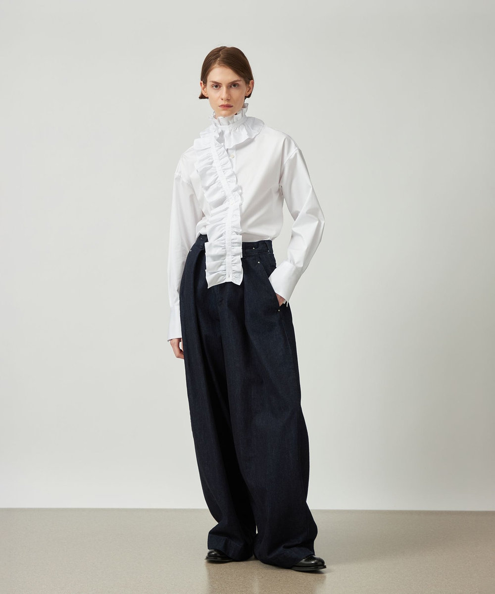 DÉPAREILLÉ DENIM WIDE PANTS / デニムワイドパンツ ブルー