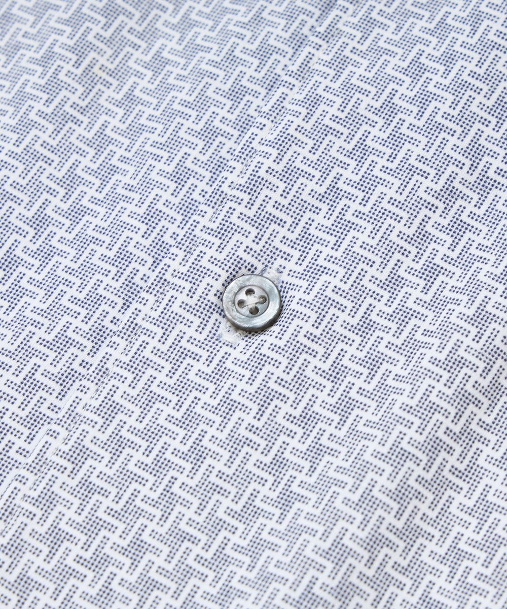MEN'S BIGI 【ACTIVE TAILOR】プリントジャージドレスシャツ ネイビー