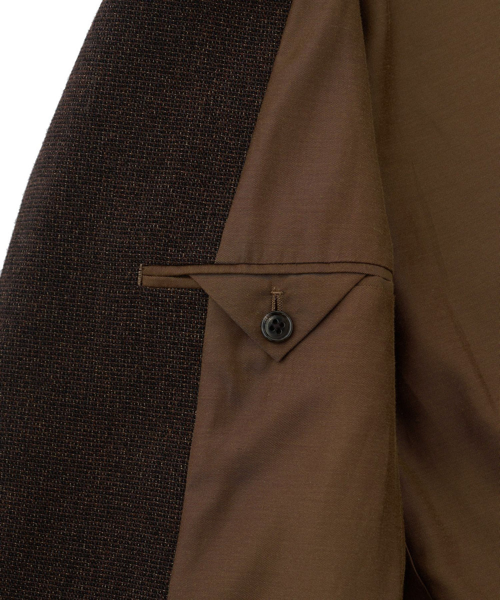 MEN'S BIGI 【BASED ON MEN'S BIGI HERITAGE】メランジ調 リラックス3Bジャケット ブラウン