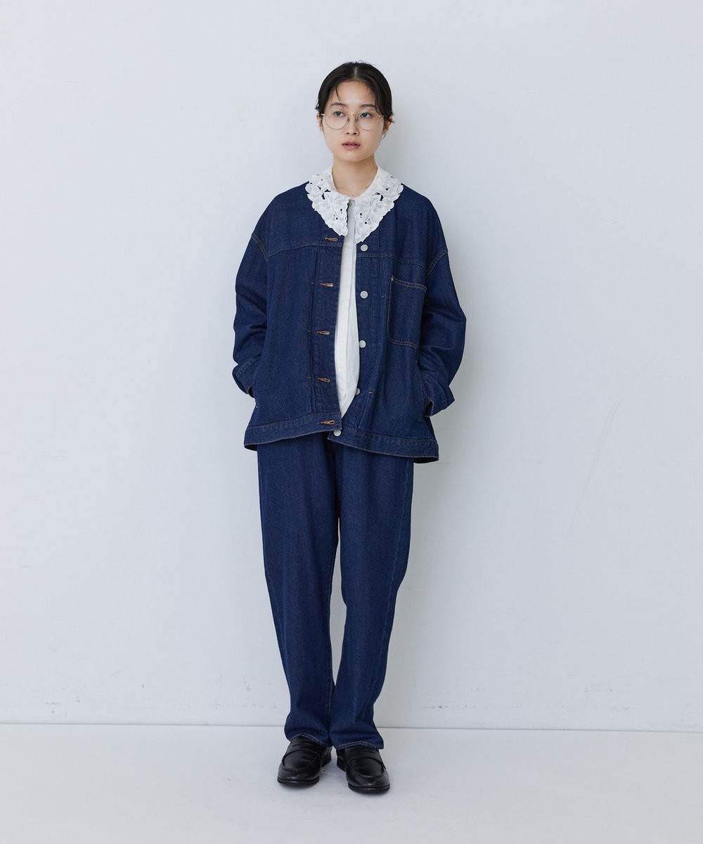 congés payés ADIEU TRISTESSE 【FAVE】5ポケットパンツ インディゴブルー