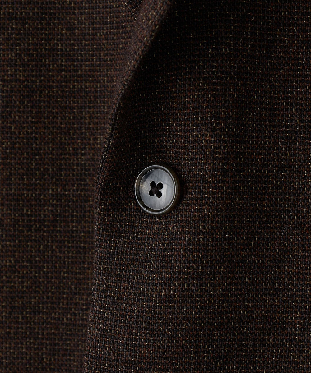 MEN'S BIGI 【BASED ON MEN'S BIGI HERITAGE】メランジ調 リラックス3Bジャケット ブラウン
